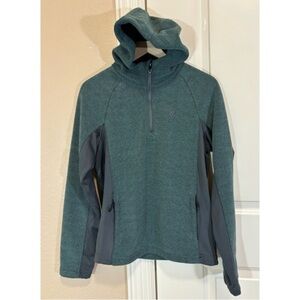 Mens Spyder Fleece Quarter Zip Hooded Jacket